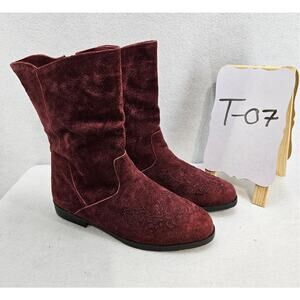 Jack Sprat embroidered suede boot, size 6 NWOT